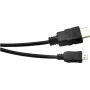 EXERTIS CONNECT Micro-HDMI-kaapeli, High Speed Ethernetillä, kullattu, HDMI tyyppi A – Micro HDMI tyyppi D, 2,0 m 128495
