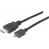 EXERTIS CONNECT Micro-HDMI-kaapeli, High Speed Ethernetillä, kullattu, HDMI tyyppi A – Micro HDMI tyyppi D, 2,0 m 128495