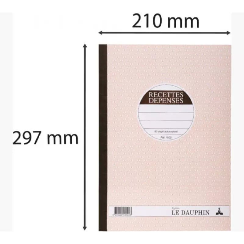 Le Dauphin Manifold Recettes-Dépenses, 297 x 210 mm, dupli (1502D) – 1 lehtiö