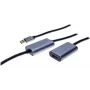 EXERTIS CONNECT aktiivinen USB 3.0 -jatkokaapeli 10 m, USB-A plugi – USB-A pistorasia, 5 Gbit/s, musta 149264
