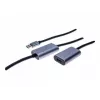 EXERTIS CONNECT aktiivinen USB 3.0 -jatkokaapeli 10 m, USB-A plugi – USB-A pistorasia, 5 Gbit/s, musta 149264