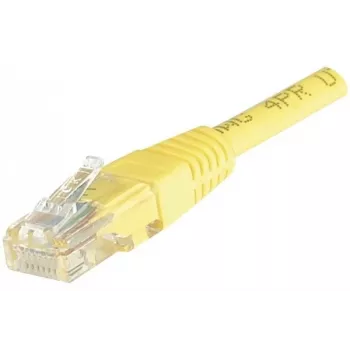 EXERTIS CONNECT Cat6 U/UTP -patchkaapeli, RJ45, keltainen, 1,5 m, Snagless EXC245740