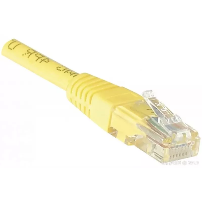 EXERTIS CONNECT Cat6 U/UTP -patchkaapeli, RJ45, keltainen, 1,5 m, Snagless EXC245740