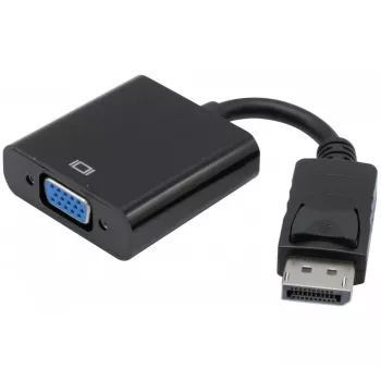 Exertis Connect DisplayPort 1.2 - VGA -adapteri stereoaudiolla, aktiivinen, DisplayPort-uros - VGA-naaras, musta (127370)
