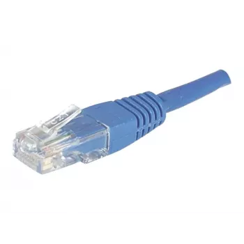 EXERTIS CONNECT CAT.6 U/UTP suojaamaton kupari-patchkaapeli, sininen, 15,0 m, RJ45 lukituskielekkeen suojalla 246761