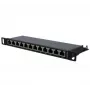 EXERTIS CONNECT Cat. 6A STP 10 tuuman 0,5U 12-porttinen patchpanel, musta 257312