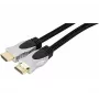 EXERTIS CONNECT High-Speed-HDMI-kaapeli Ethernetillä, kullattu, punottu vaippa, 3,0 m, musta 127911