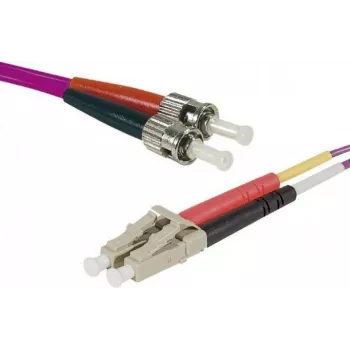 EXERTIS CONNECT Eco OM4 kuitu-kaapeli LC Duplex–ST Duplex, 50/125 µm, erika-violetti, 1,0 m, UPC Polish 392791