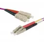 EXERTIS CONNECT OM4 kuitu-kaapeli HD, SC Duplex–LC Duplex, 50/125 µm, erika violetti, 0,5 m 392800