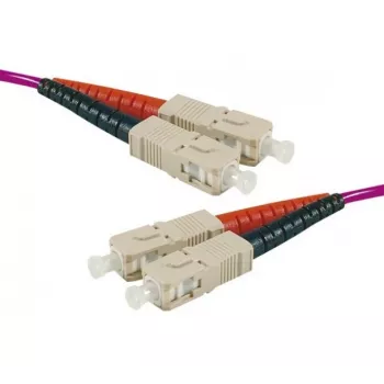 Exertis Connect OM4 kuitu-patchkaapeli, SC Duplex - SC Duplex, UPC, 20 m, 50/125 µm, HD, 2 mm 392818