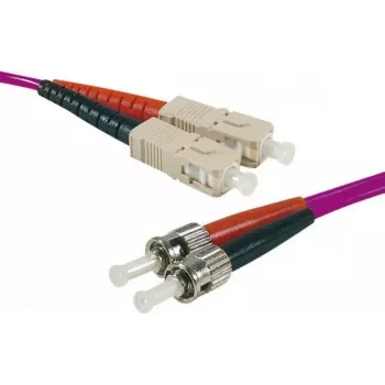 EXERTIS CONNECT OM4 kuitu-patchkaapeli, 50/125 µm, 2x ST - SC Duplex, kanervanvioletti, 1 m, UPC 392821