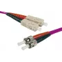 EXERTIS CONNECT OM4 kuitu-patchkaapeli, 50/125 µm, 2x ST - SC Duplex, kanervanvioletti, 1 m, UPC 392821
