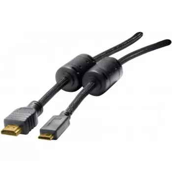 EXERTIS CONNECT Mini-HDMI-kaapeli, High-Speed-HDMI, kullattu, HDMI Type-A uros - Mini-HDMI Type-C uros, 3,0 m 128280