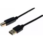 EXERTIS CONNECT USB 2.0 Premium -kaapeli, kullattu, USB A - USB B, 1,0 m, musta 532427