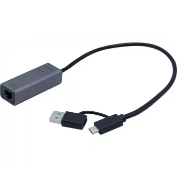 EXERTIS CONNECT USB 3.1 Gigabit Pro -verkkosovitin Type-C-muuntimella (310761)