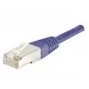EXERTIS CONNECT Cat6 F/UTP -patchkaapeli, violetti, 1,0 m, Slim Snagless Boot 234170
