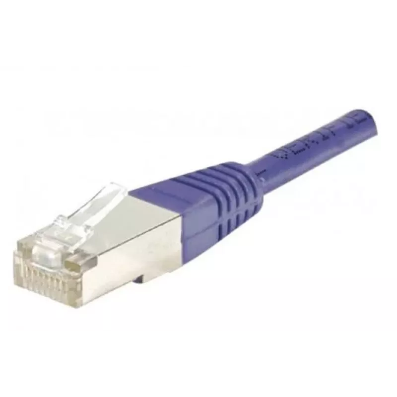 EXERTIS CONNECT Cat6 F/UTP -patchkaapeli, violetti, 1,0 m, Slim Snagless Boot 234170