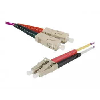 EXERTIS CONNECT 0,5 m OM1 Multimode kuitu-patchkaapeli, SC Duplex - LC Duplex, oranssi 86600