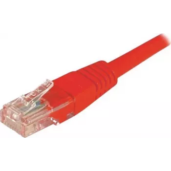 EXERTIS CONNECT Cat.6 U/UTP -patchkaapeli, RJ45, punainen, 20 m, lukituskielekkeen suojalla 243762
