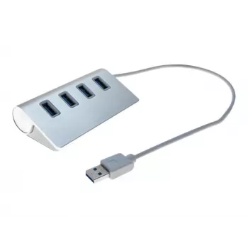 Exertis Connect 4-porttinen USB 3.0 -keskitin - pöytämalli - musta 021312