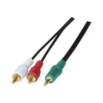 Exertis Connect 108791 -audiokaapeli 3 m 3,5 mm - 2 x RCA -pistoke musta