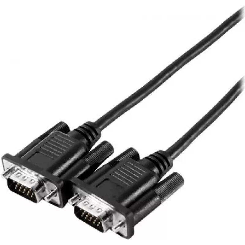 EXERTIS CONNECT SVGA-näyttökaapeli Eco, 15-pin HD D-Sub uros-uros, 2,0 m, musta 117700