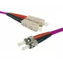 EXERTIS CONNECT OM4 kuitu-patchkaapeli, 50/125 µm, 2x ST - SC Duplex, erika-violetti, 3,0 m, UPC 392823
