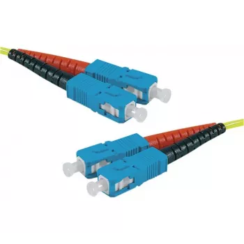 Exertis Connect HD kuitu-patchkaapeli, OS2 yksimuotokuitu, SC Duplex - SC Duplex, UPC, keltainen, 15 m 392877