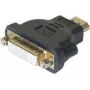 EXERTIS CONNECT HDMI - DVI-I sovitin, HDMI uros - DVI-I 24+5 naaras, musta 127951