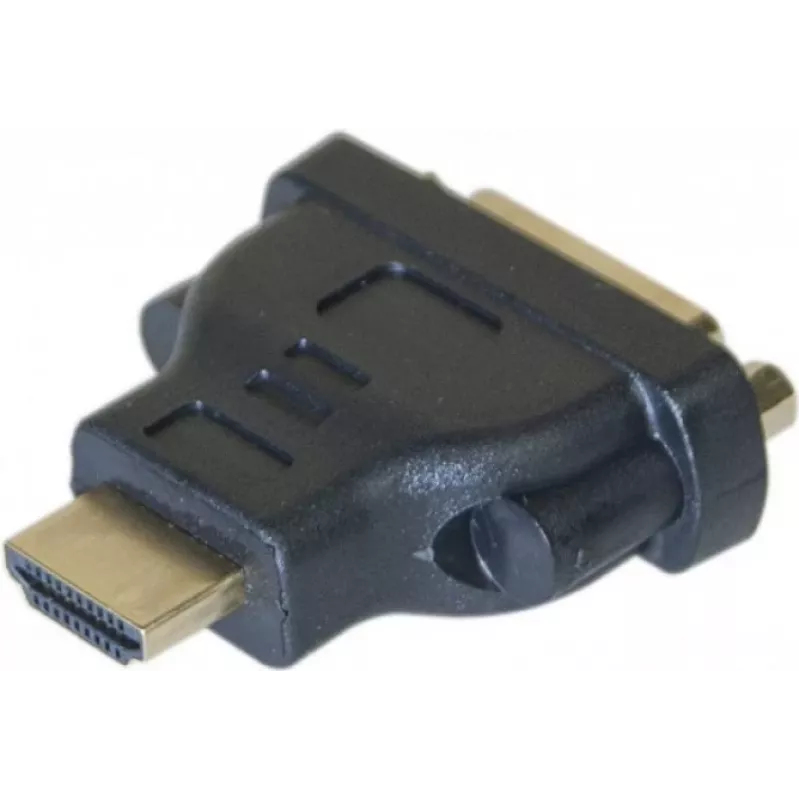 EXERTIS CONNECT HDMI - DVI-I sovitin, HDMI uros - DVI-I 24+5 naaras, musta 127951