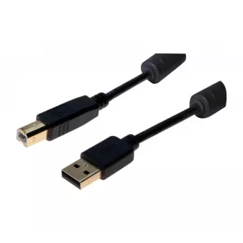 Exertis Connect USB 2.0 Type-A uros – Type-B uros -kaapeli, 3 m, musta 532432