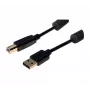 Exertis Connect USB 2.0 Type-A uros – Type-B uros -kaapeli, 3 m, musta 532432
