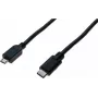 Exertis Connect USB-C – Micro-USB Type-B -kaapeli, USB 2.0, 1 m, musta 532481