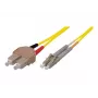 TECLINE OS2 Singlemode LWL-patchkaapeli SC Duplex – LC Duplex, 9/125 µm, UPC, LSZH, keltainen, 7,5 m 39989607