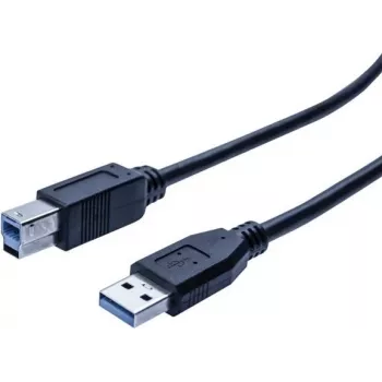 EXERTIS CONNECT USB 3.0 -kaapeli, USB-A uros – USB-B uros, 1,0 m, musta, 5 Gbps 532464