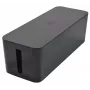 Exertis Connect kaapelinhallintakotelo iso pistorasioille, musta, 400 x 160 x 135 mm 573424