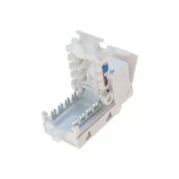 TECLINE RJ45 Keystone Jack, Cat.6 UTP, työkaluton, valkoinen 272883