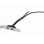 Exertis Connect USB 2.0 jatkokaapeli, USB-A uros - USB-A naaras, 0,25 m, musta 146697