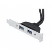 Exertis Connect USB 2.0 jatkokaapeli, USB-A uros - USB-A naaras, 0,25 m, musta 146697