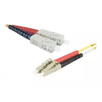 Exertis Connect LC/UPC - ST/UPC Multimode Duplex LWL patchkaapeli, OM2 50/125µm, LSZH, oranssi, 3 m 392673