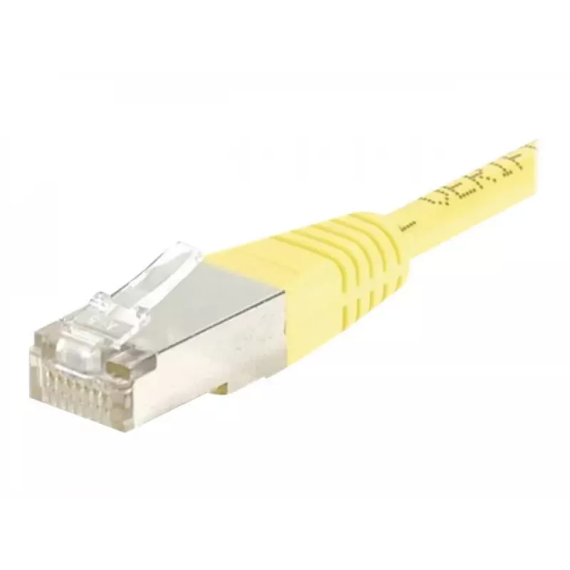 EXERTIS CONNECT Cat.6 F/UTP patchkaapeli, keltainen, 10 m, Slim Bend Protection 245560
