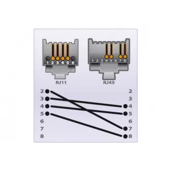 EXERTIS CONNECT puhelinkaapeli RJ11 uros - RJ45 uros musta 10 m EXC285011