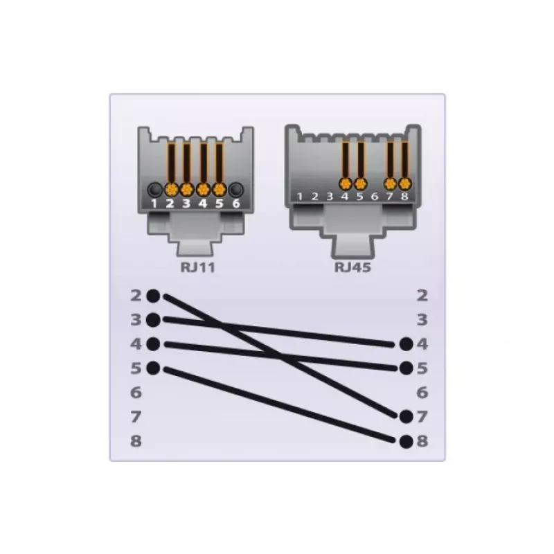 EXERTIS CONNECT puhelinkaapeli RJ11 uros - RJ45 uros musta 10 m EXC285011