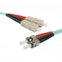 EXERTIS CONNECT OM3 kuitu-patchkaapeli, 50/125 µm, 2x ST - SC Duplex, aqua, 5 m 392764