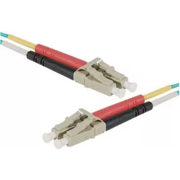 EXERTIS CONNECT HD OM3 LC Duplex kuitu-patchkaapeli, 50/125 µm, aqua, 0,5 m 392720