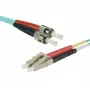 EXERTIS CONNECT kuitu-patchkaapeli Eco, 50/125 µm, OM3-kuitu, LC Duplex - ST Duplex, aqua, 3,0 m, UPC-hionta 392733