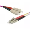 Exertis Connect LC/UPC - LC/UPC OM4 monimuoto Duplex Uniboot -patchkaapeli, 1 m, erikavioletti, LSZH 392951