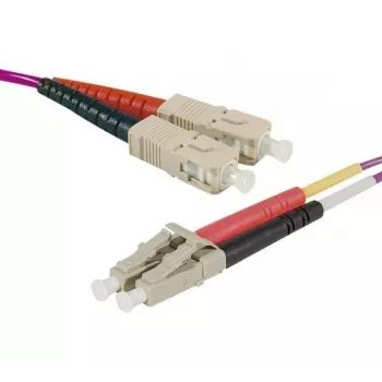 Exertis Connect LC/UPC - LC/UPC OM4 monimuoto Duplex Uniboot -patchkaapeli, 1 m, erikavioletti, LSZH 392951