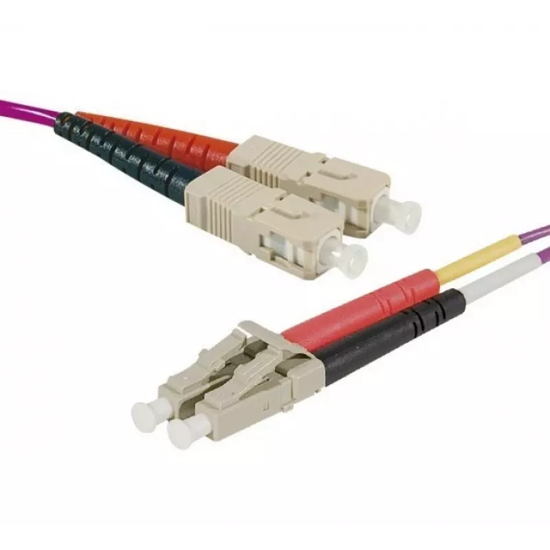 Exertis Connect LC/UPC - LC/UPC OM4 monimuoto Duplex Uniboot -patchkaapeli, 1 m, erikavioletti, LSZH 392951