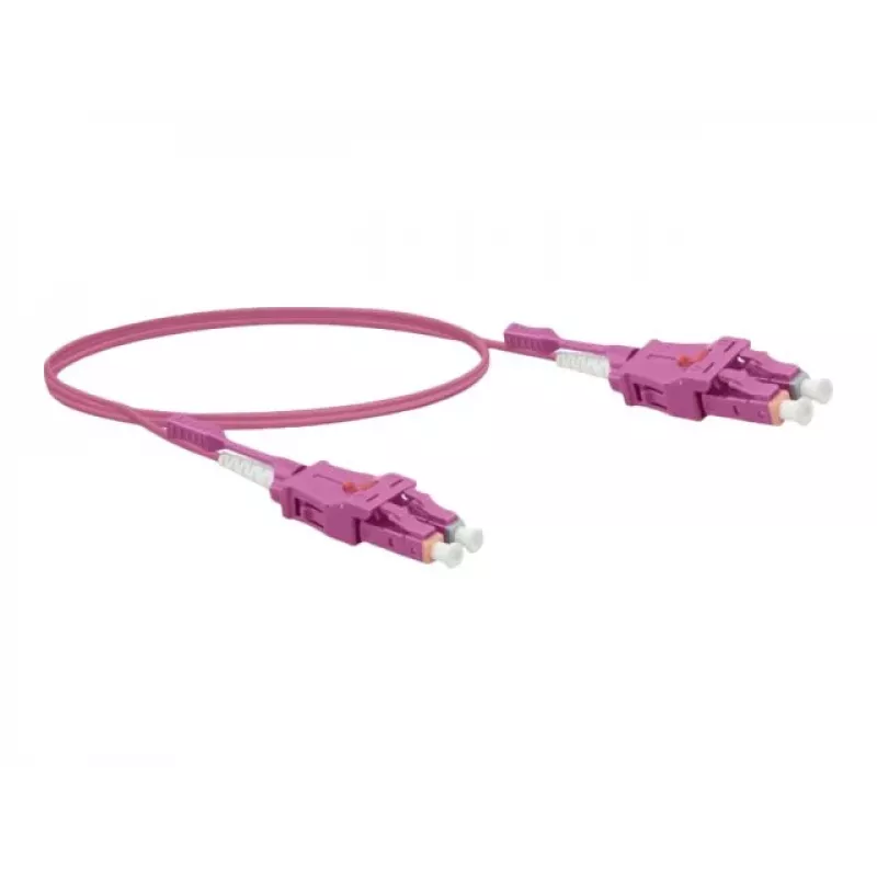 Exertis Connect LC/UPC - LC/UPC OM4 monimuoto Duplex Uniboot -patchkaapeli, 1 m, erikavioletti, LSZH 392951